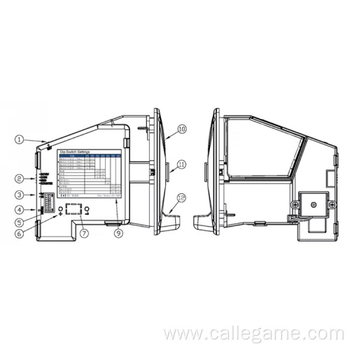 Vending Machine Parts Plastic Panel Material Coin Acceptor